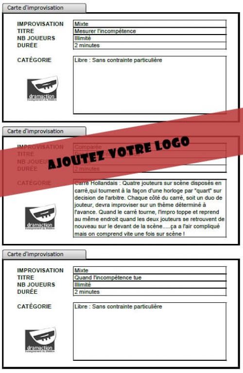 Générateur de cartes d'improvisation (logo déverrouillé)